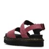 dr martens voss pink leather flat sandals